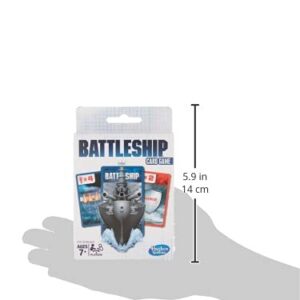 Hasbro Gaming Battleship Card Game for Kids Ages 7 and Up, 2 Players Strategy Game Brown/a