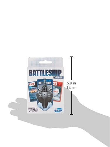 Hasbro Gaming Battleship Card Game for Kids Ages 7 and Up, 2 Players Strategy Game Brown/a