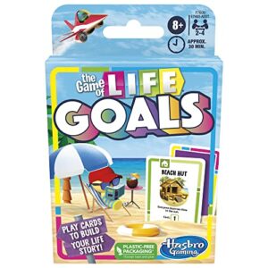 hasbro the game of life goals card game - quick-playing family game for 2-4 players ages 8 and up