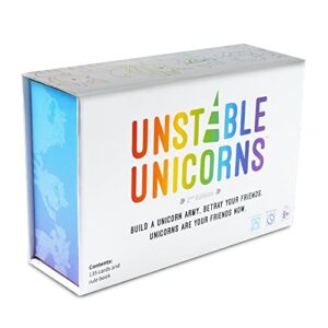 unstable games - unstable unicorns base game - competitive award-winning card game for kids, teens, adults - 2-8 players, easy, quick