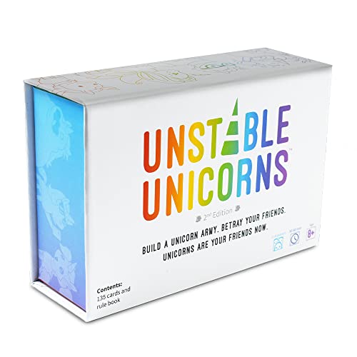 Unstable Games - Unstable Unicorns Base Game - Competitive Award-Winning Card Game For Kids, Teens, Adults - 2-8 Players, Easy, Quick