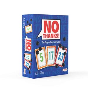 Amigo Games No Thanks! The Play or Pay Card Game – Avoid Taking Points in This Exciting & Simple Classic Card Game for Family Game Night – Perfect for Kids & Adults ages 8 & Older