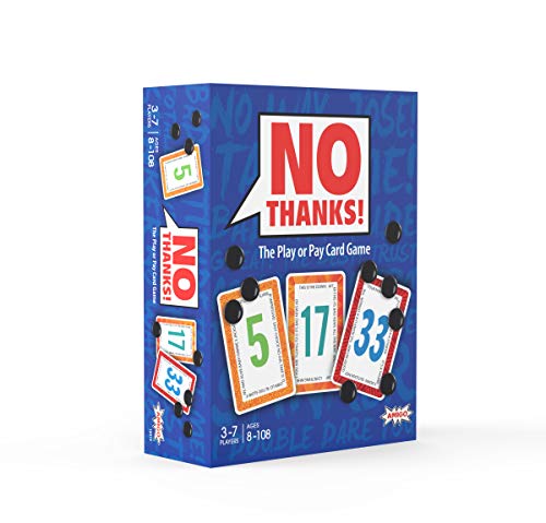 Amigo Games No Thanks! The Play or Pay Card Game – Avoid Taking Points in This Exciting & Simple Classic Card Game for Family Game Night – Perfect for Kids & Adults ages 8 & Older