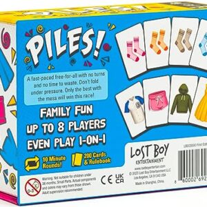 Lost Boy Entertainment Piles – Card Games – Family Games – for Kids 8 and Up – Games for Adults – Family Game Night – Travel Games – Party Games – Memory Games – 10 Mins