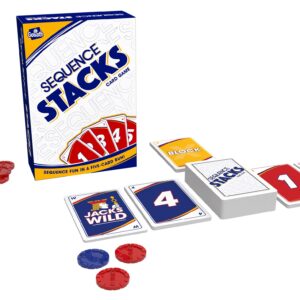 Goliath Sequence Stacks Card Game - Sequence Fun in a Five-Card Run, White