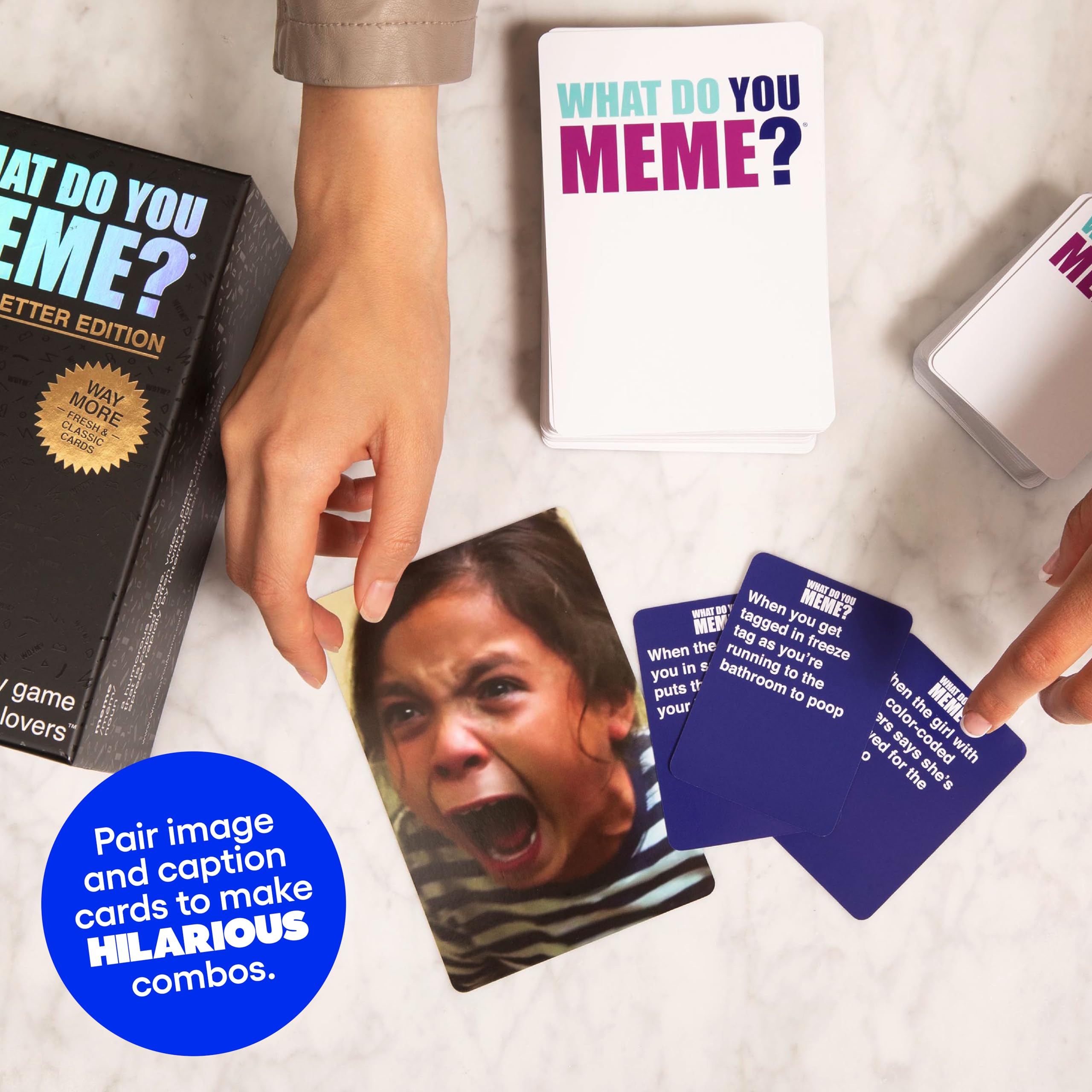 WHAT DO YOU MEME? Bigger Better Edition - Adult Card Games for Game Night for Teens