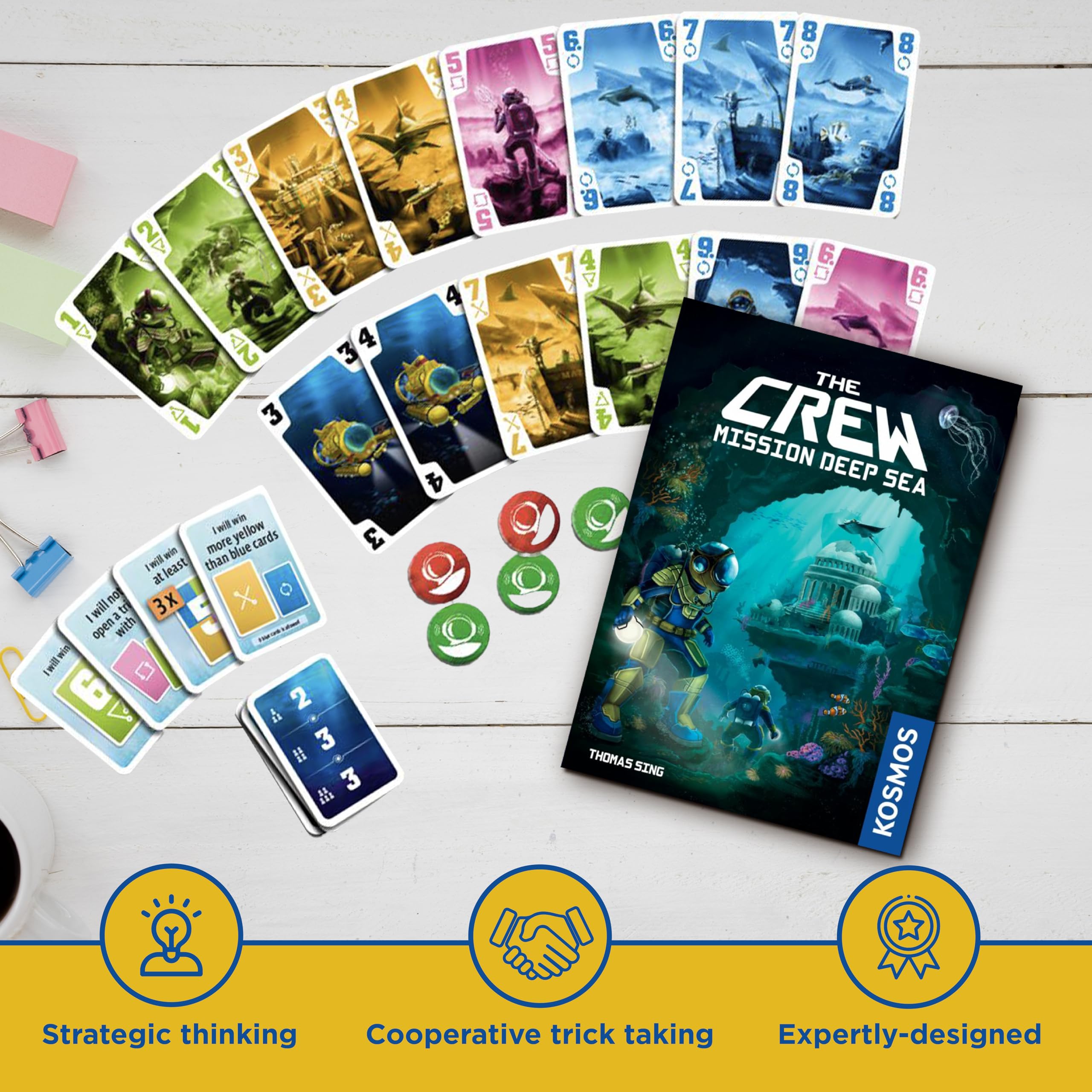 The Crew - Mission Deep Sea | Card Game | Cooperative | 2 to 5 Players | Ages 10+ | Trick-Taking | 32 Levels of Difficulty | Endless Replayability