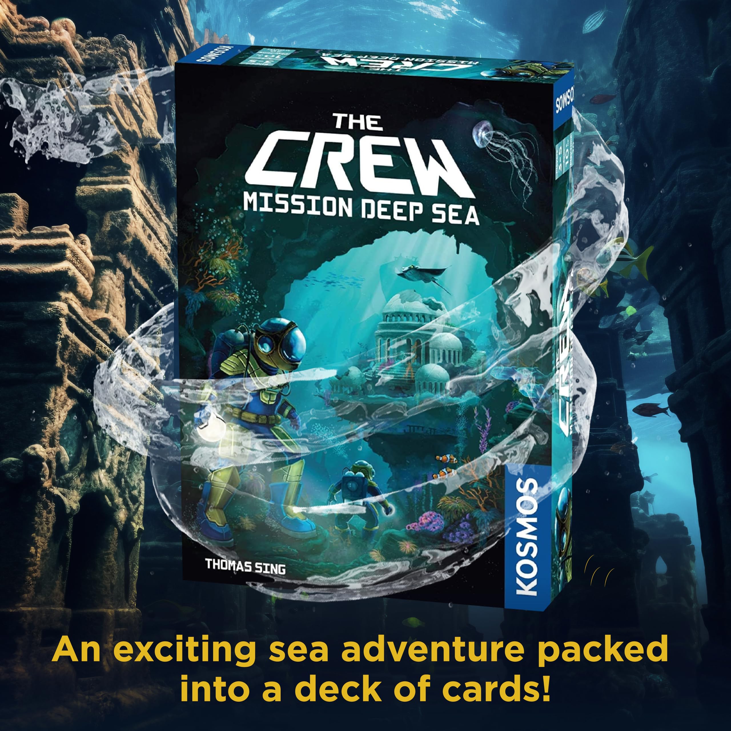 The Crew - Mission Deep Sea | Card Game | Cooperative | 2 to 5 Players | Ages 10+ | Trick-Taking | 32 Levels of Difficulty | Endless Replayability