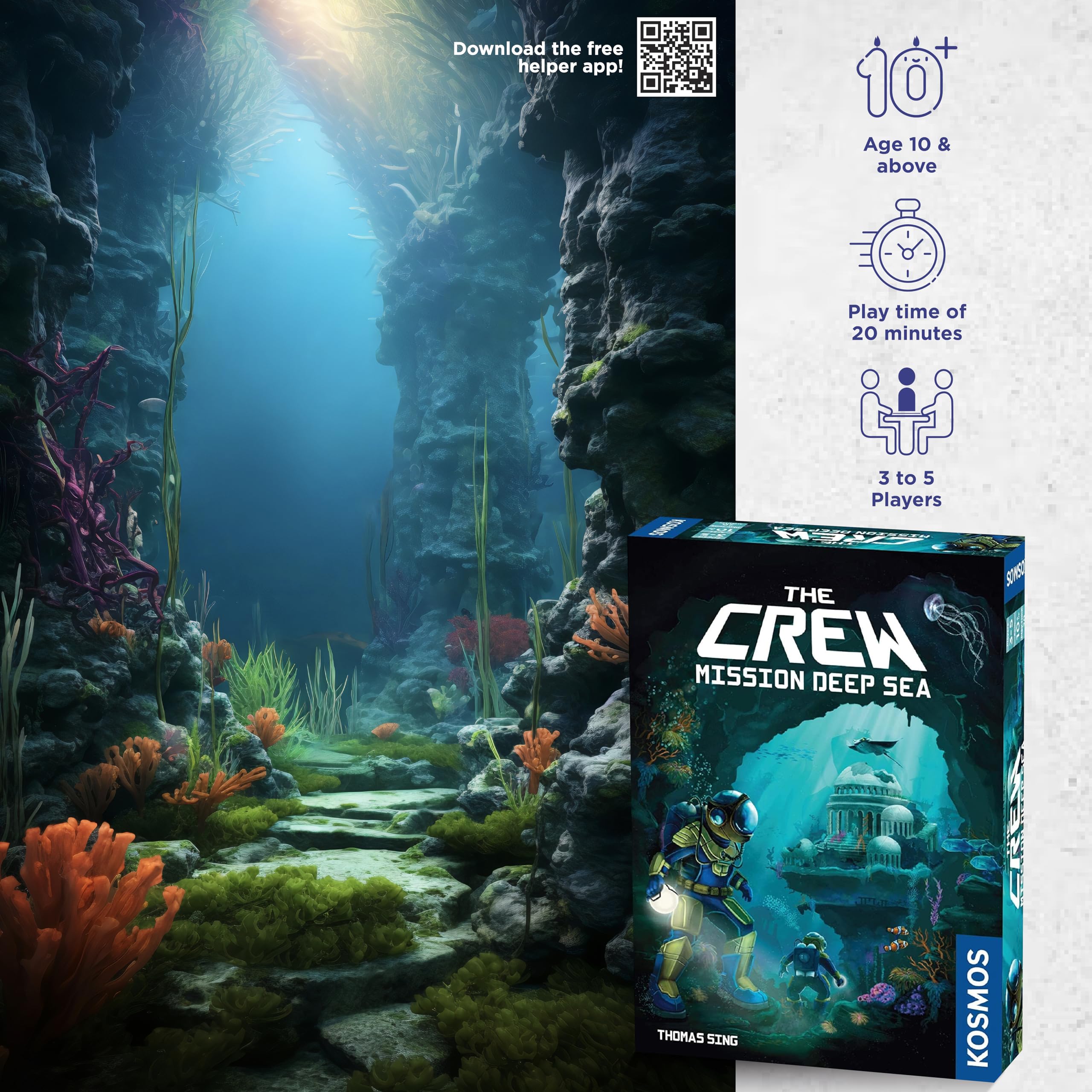 The Crew - Mission Deep Sea | Card Game | Cooperative | 2 to 5 Players | Ages 10+ | Trick-Taking | 32 Levels of Difficulty | Endless Replayability