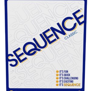 SEQUENCE- Original SEQUENCE Game with Folding Board, Cards and Chips by Jax ( Packaging may Vary ) White, 10.3" x 8.1" x 2.31"