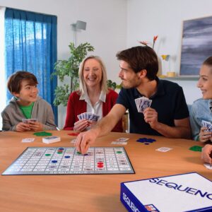 SEQUENCE- Original SEQUENCE Game with Folding Board, Cards and Chips by Jax ( Packaging may Vary ) White, 10.3" x 8.1" x 2.31"