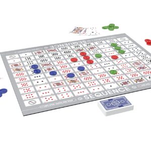 SEQUENCE- Original SEQUENCE Game with Folding Board, Cards and Chips by Jax ( Packaging may Vary ) White, 10.3" x 8.1" x 2.31"