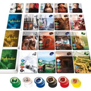 Splendor Board Game (Base Game) - Strategy Game for Kids and Adults, Fun Family Game Night Entertainment, Ages 10+, 2-4 Players, 30-Minute Playtime, Made by Space Cowboys