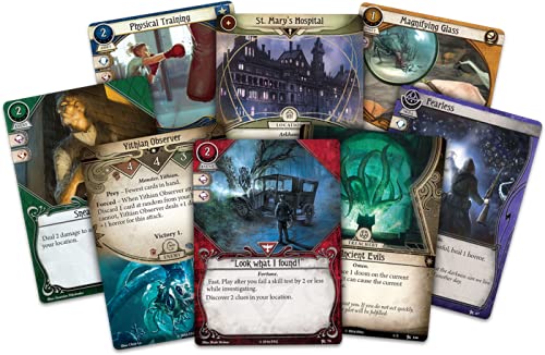 Fantasy Flight Games Arkham Horror The Card Game Revised Core Set | Horror / Mystery / Cooperative Games for Adults and Teens Ages 14+ | 1-4 Players | Avg. Playtime 1-2 Hours | Made