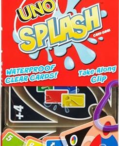 Mattel Games ​UNO Splash Card Game for Outdoor Camping, Travel and Family Night with Water-Resistent Plastic Cards