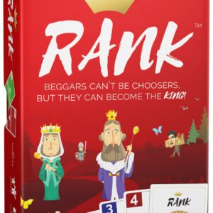 Blue Wasatch Games Rank - A Royally Fun Card Game for Friends and Family Where Someone Can Rise from Beggar and Rule as King
