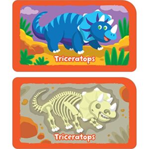 School Zone - Dino Dig Card Game - Ages 4+, Preschool to Kindergarten, Dinosaurs, Dinosaur Names, Counting, Matching, Vocabulary, and More (School Zone Game Card Series)