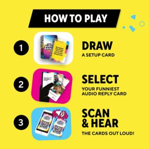 The Audio Game – A Raunchy Card Game – Use Viral Social Media Clips to Roast Your Friends – Hear The Hilarious Cards – Game Night Must Have (17+)