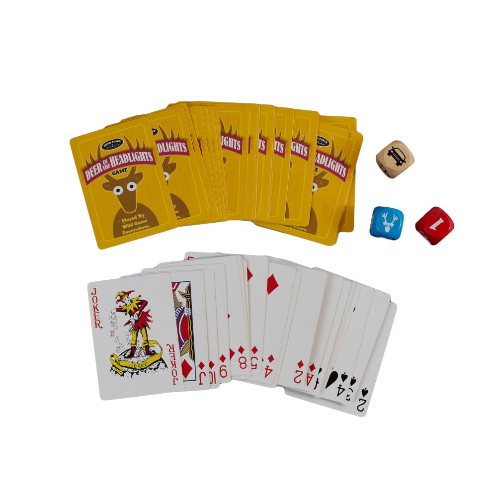 Deer In The Headlights The Card & Dice Game played by Wild Game Everywhere for Ages 5 and Up