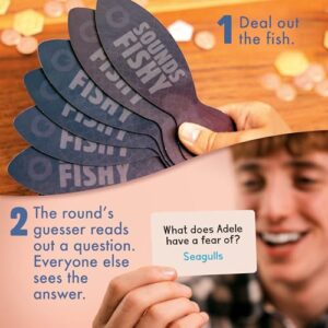 Big Potato Sounds Fishy Board Game: The Bluffing Family Game for Kids 10+ - Best New Family Quiz Games, Trivia Games for Groups of People