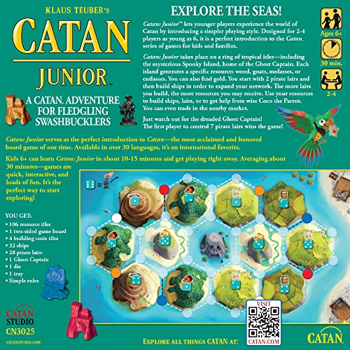 CATAN Junior Board Game | Civilization Building Strategy Game | Adventure Game | Fun Family Game for Kids and Adults | Ages 6+ | 2-4 Players | Average Playtime 30 Minutes | Made by CATAN Studio