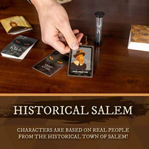 Salem 1692 Board Game - Witch Hunt Game for Friends and Family - A Game of Cards, Strategy, Deceit, and Luck for 4-12 Players