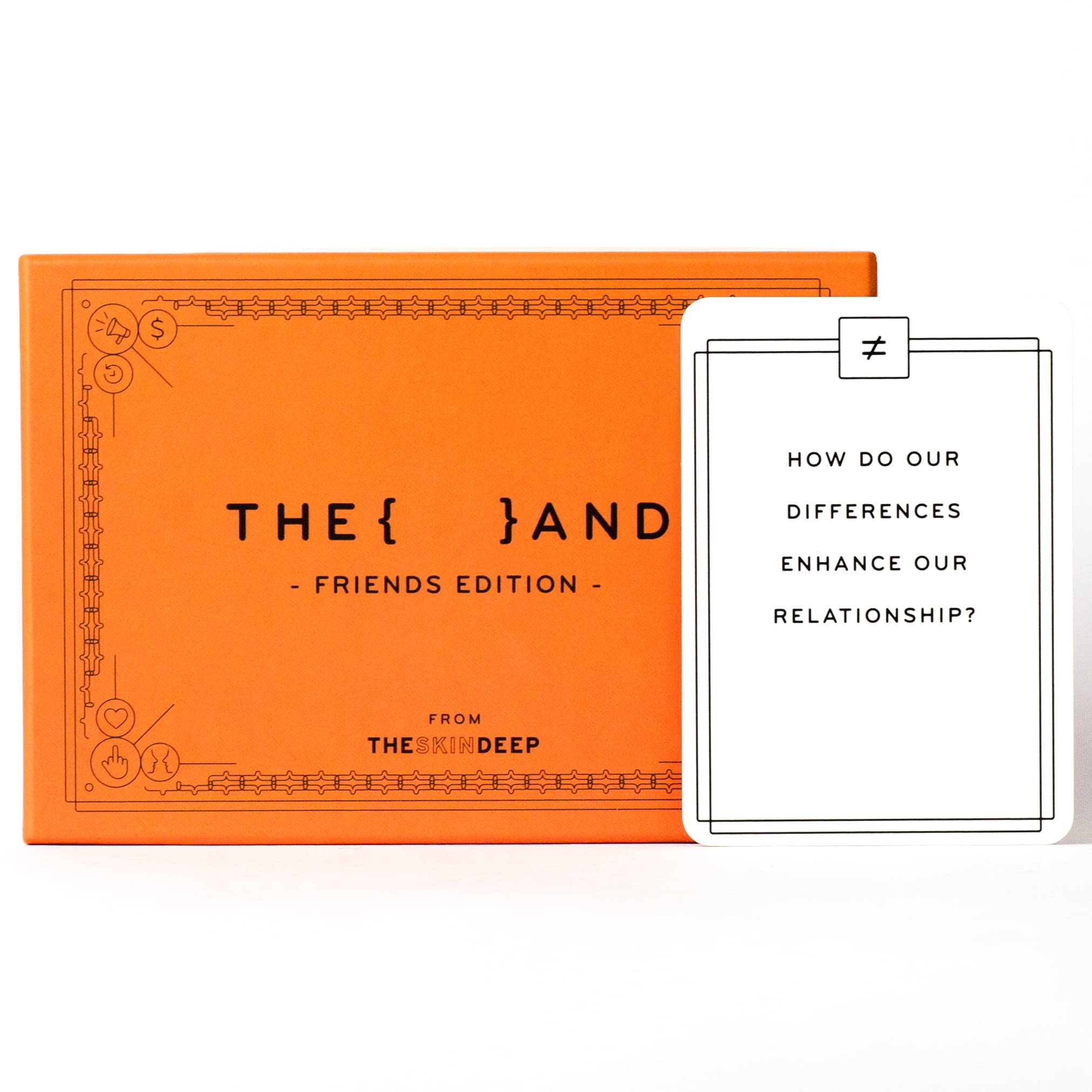 {THE AND} Friends Edition - Conversation Starters to Make Friends Your Best Friends - Fun Getting to Know You Card Game with Questions - Deep Talks at Game Night or Dinner Party by The Skin Deep