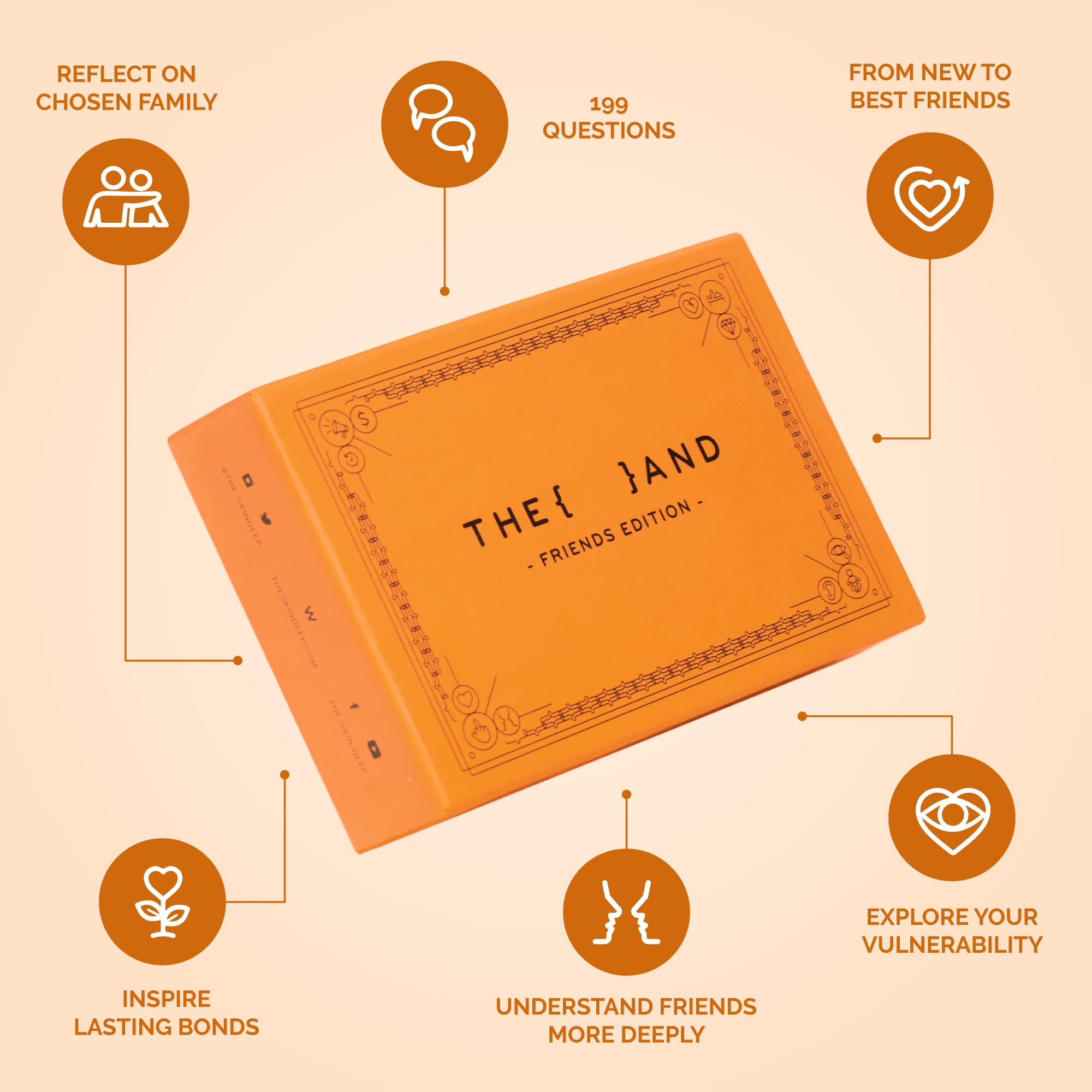 {THE AND} Friends Edition - Conversation Starters to Make Friends Your Best Friends - Fun Getting to Know You Card Game with Questions - Deep Talks at Game Night or Dinner Party by The Skin Deep