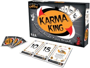 playmonster karma kings — card game — family fun game night — for ages 8+