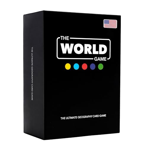 The World Game - Geography Card Game - Educational Games for Kids, Family and Adults - Cool Learning Gift Idea for Teenage Boys & Girls 8-12 with Map