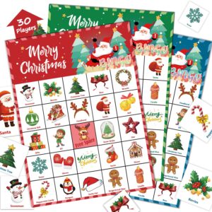 vespro 46pcs christmas bingo game cards for 30 players christmas party games for kids party classroom activities
