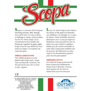 Imagination Outset Media : Scopa (Bilingual)- 3 Games in 1, Develops Critical Thinking Skills