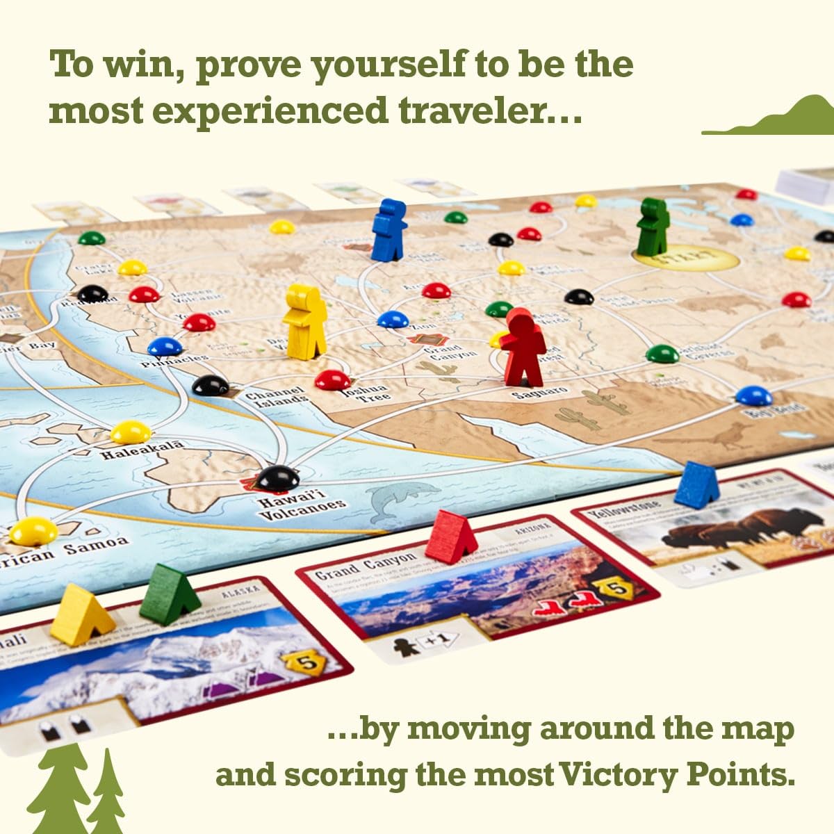 Underdog Games Trekking The National Parks - The Award-Winning Family Board Game | Designed for National Park Lovers | Great for Kids Ages 10 and Up | Easy to Learn