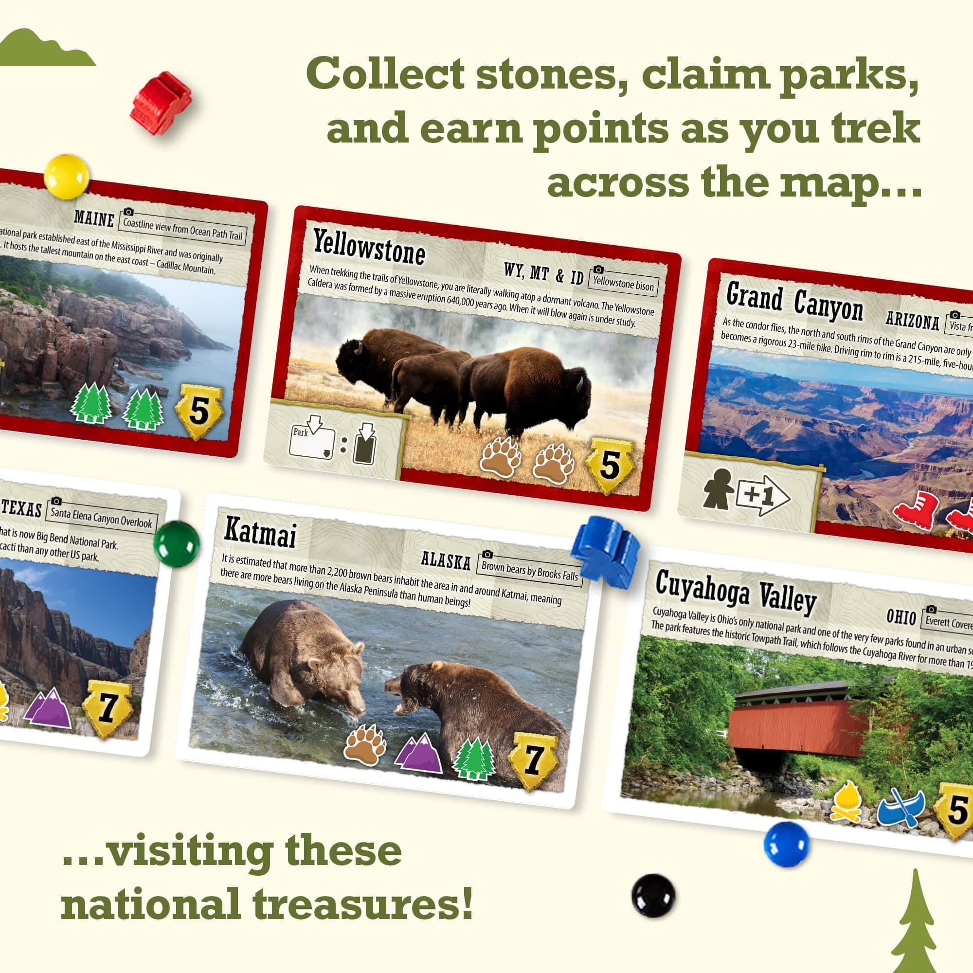 Underdog Games Trekking The National Parks - The Award-Winning Family Board Game | Designed for National Park Lovers | Great for Kids Ages 10 and Up | Easy to Learn