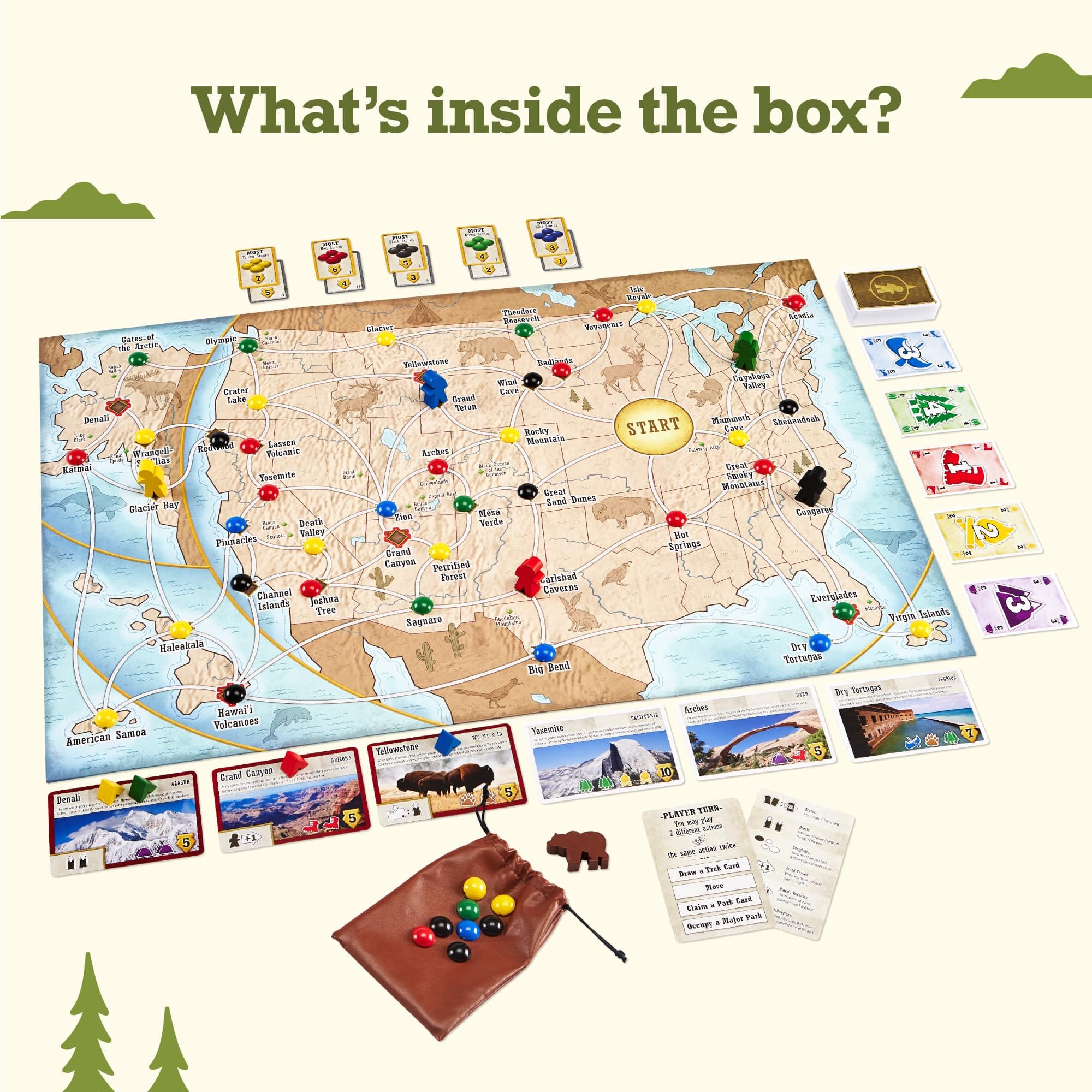 Underdog Games Trekking The National Parks - The Award-Winning Family Board Game | Designed for National Park Lovers | Great for Kids Ages 10 and Up | Easy to Learn