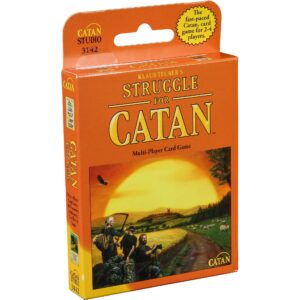catan the struggle card game | card game for adults and family | strategy card game | adventure card game | ages 10+ | for 2 to 4 players | average playtime 25 minutes | made studio