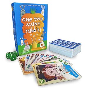 Three Archers Games One Two Many Rabbits Card & Dice Game | Fun Family Game | Entertaining and Educational | 10-20 Minutes, 1-4 Players, Ages 7 and up