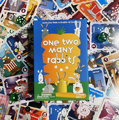 Three Archers Games One Two Many Rabbits Card & Dice Game | Fun Family Game | Entertaining and Educational | 10-20 Minutes, 1-4 Players, Ages 7 and up