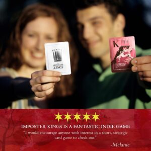 Imposter Games The Imposter Kings, Card Games of Strategy & Intrigue for 2-4 Players Age 8 & up, with a Well-Illustrated Deck of Cards, Exciting Alternative to Adult Board Games or Kids Games