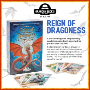 Grandpa Beck's Games Reign of Dragoness Card Game | A Strategic Hand Elimination Card Game | from The Creators of Cover Your Assets & Skull King | 3-8 Players 8+