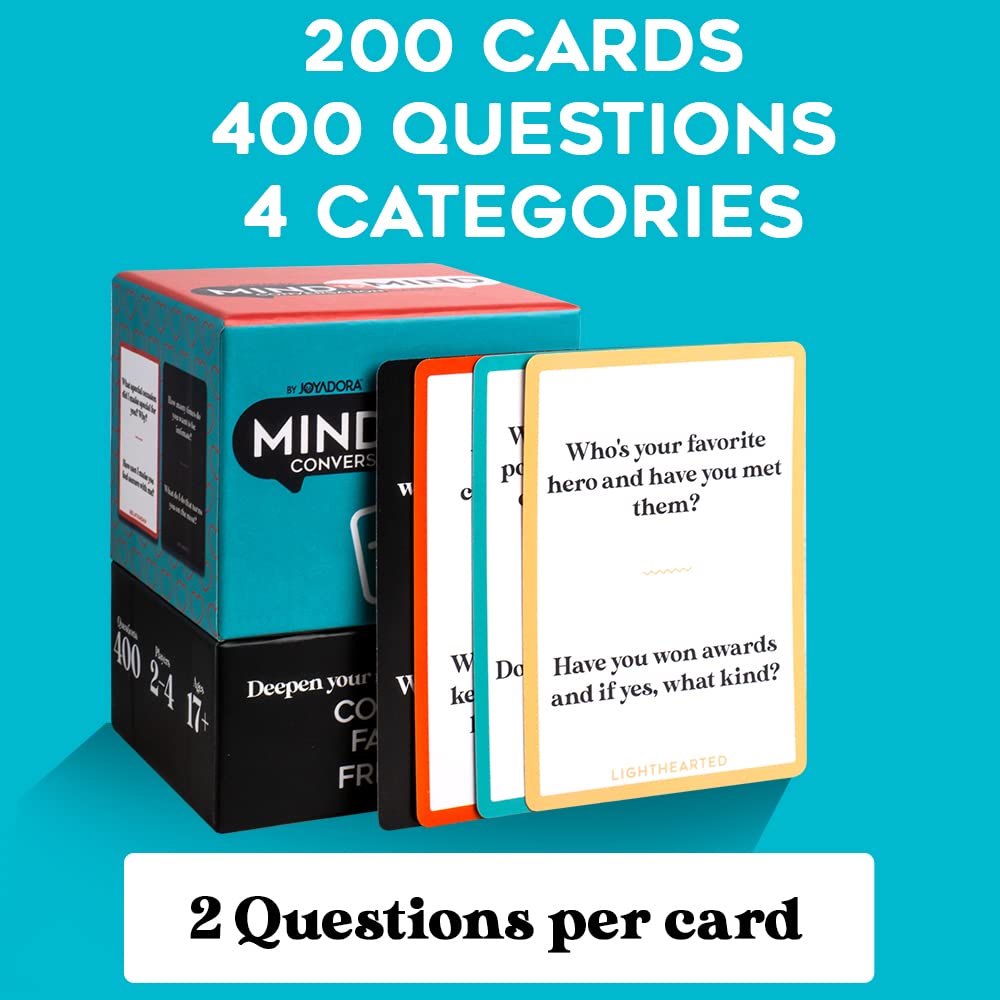 400 Questions for Couples, Family, Friends - Conversation Cards for Relationship Building - Intimate Date Night or Fun Family Activity for Adults - Deep, Intimacy Deck - Card Game to Start Talking