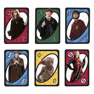 Mattel Games UNO Harry Potter Card Game for Kids, Adults and Game Night based on the Popular Series for 2-10 Players