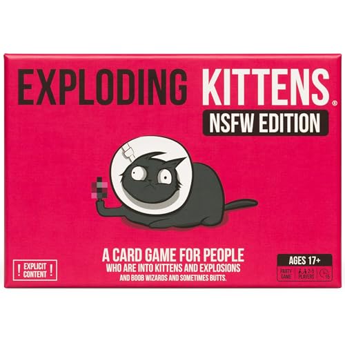 NSFW by Exploding Kittens - Card Games for Adults & Teens - A Russian Roulette Card Game (Package May Vary)