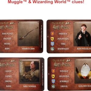 Mattel Games Pictionary Air Harry Potter Family Game for Kids & Adults with Light Wand & Themed Picture Clue Cards