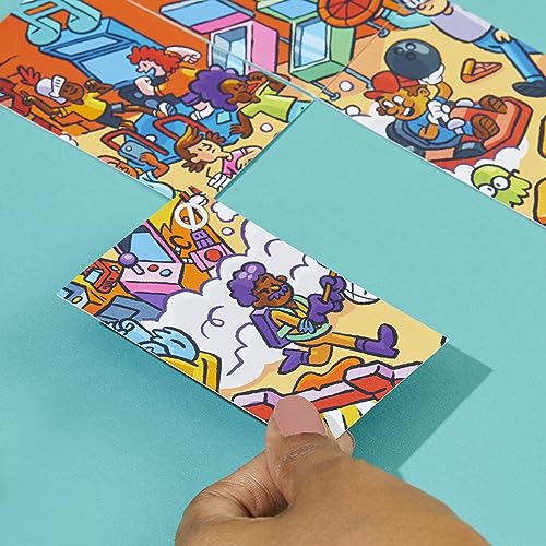 Hasbro Gaming Puzl It Game, Competitive Puzzle Card Game for Ages 7 and Up, Kids Game, Family Game for 2 to 6 Players, Pizza Party Theme, Puzzle Games