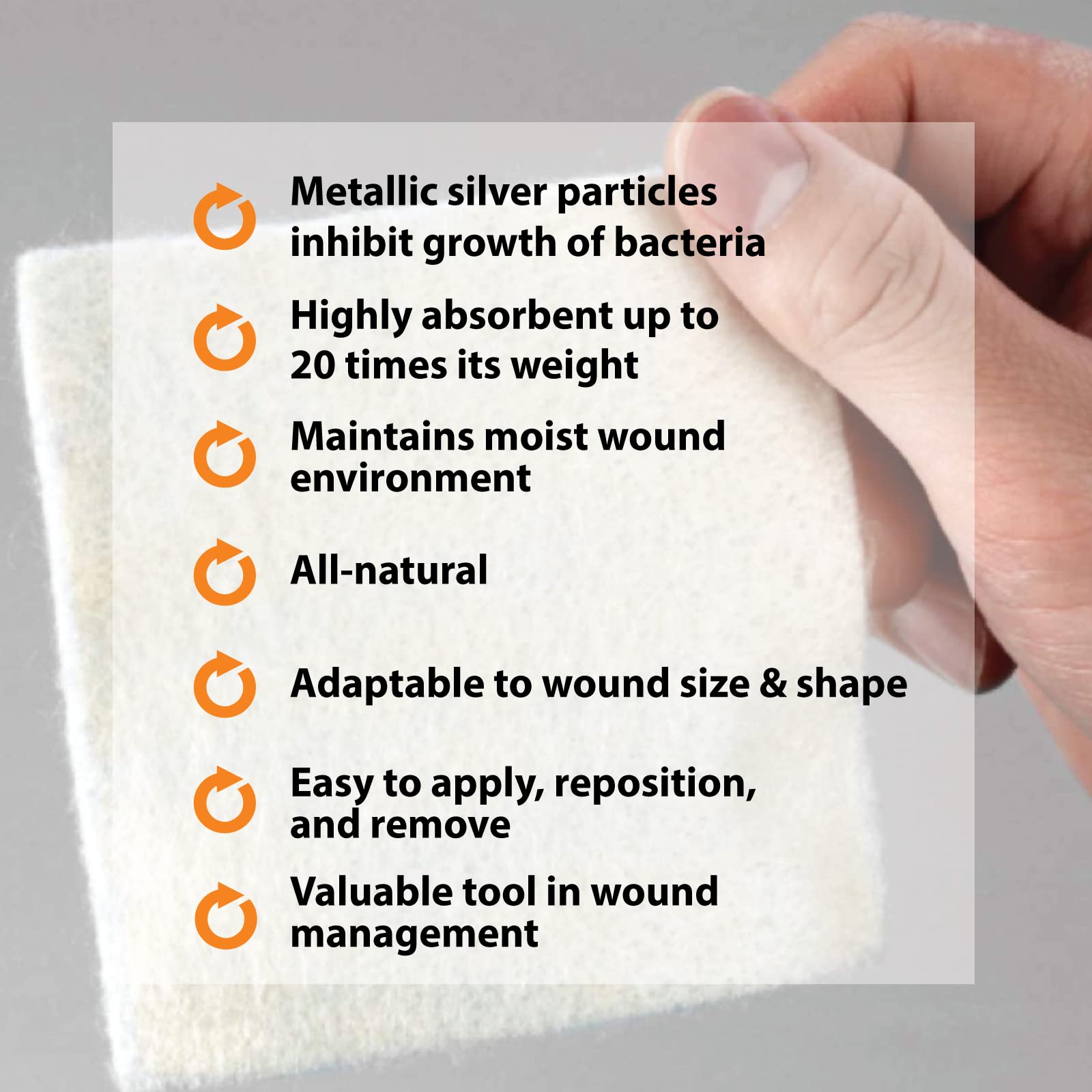 Pivot Silver Alginate Wound Dressing – All-Natural First Aid | 4x5 Dressings, Box of 10