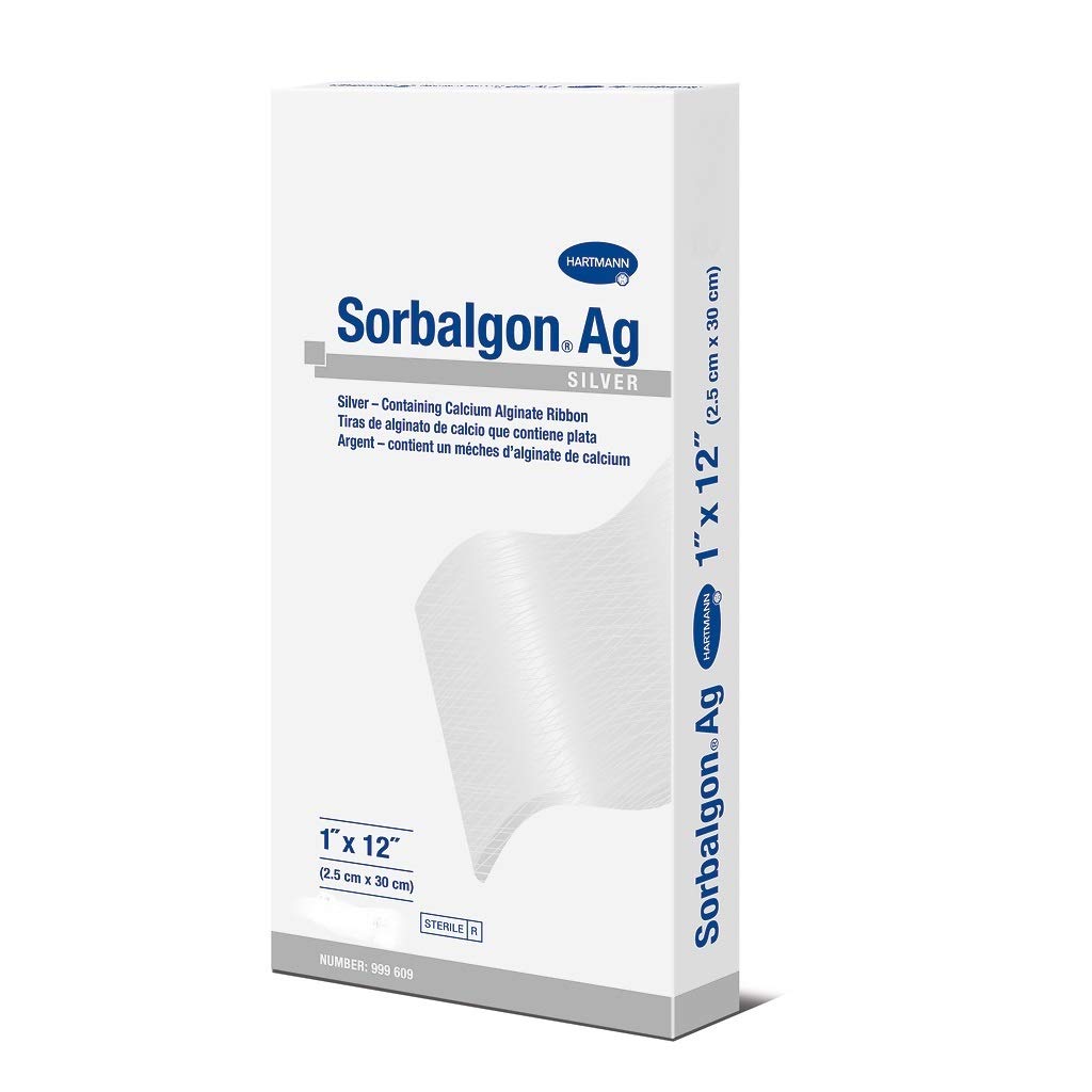 Sorbalgon Ag Calcium Alginate Dressing, 1" X 12" Ribbon Part No. 999609 (1/ea)