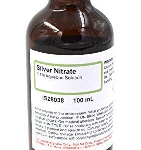 Innovating Science Silver Nitrate Solution, 0.1M, 100mL - The Curated Chemical Collection