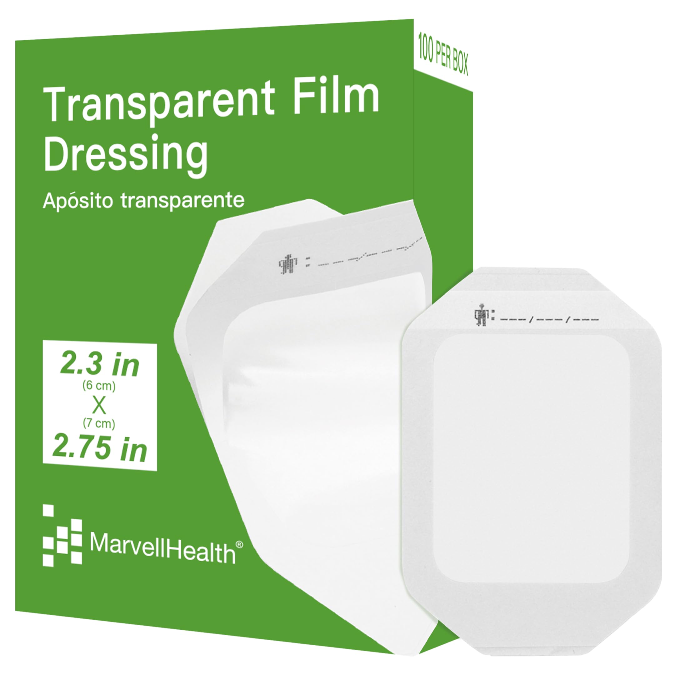 MarvellHealth Calcium Alginate Dressing & Transparent Film Dressing, Soft & Conformable