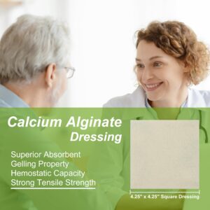 MarvellHealth Calcium Alginate Dressing & Transparent Film Dressing, Soft & Conformable